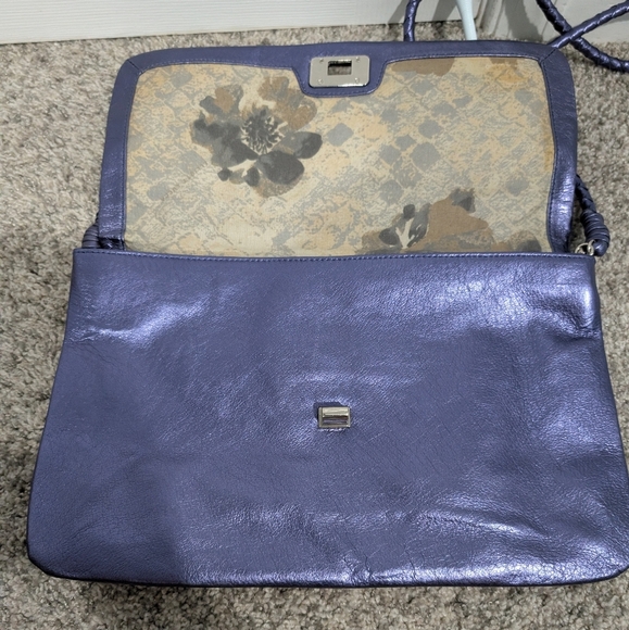 Elliott Lucca Blue and Taupe Shoulder/Crossbody Bag - Picture 7 of 14